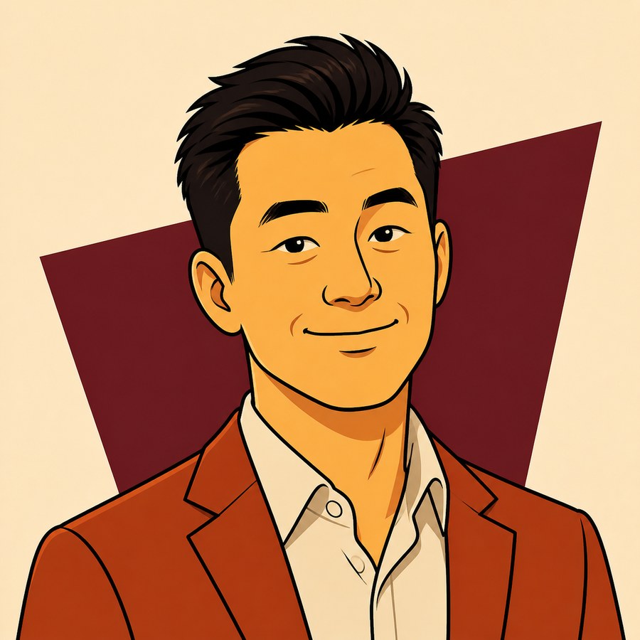 Cartoon portrait of Bing Yan