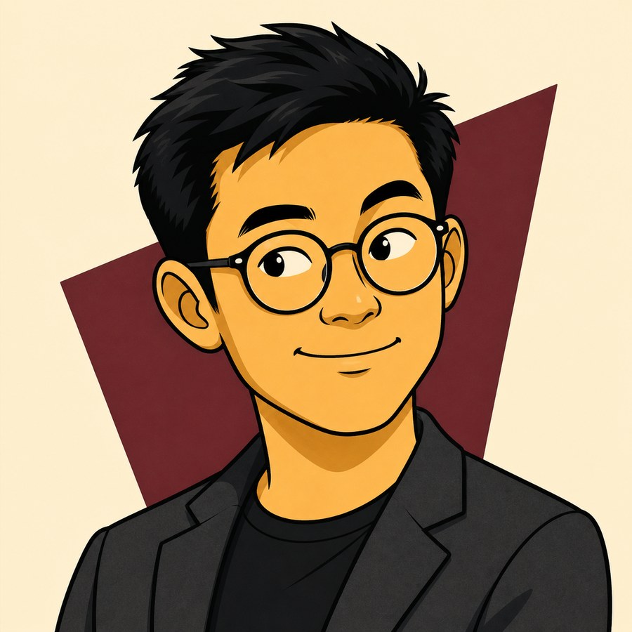 Cartoon portrait of Junfeng Tan
