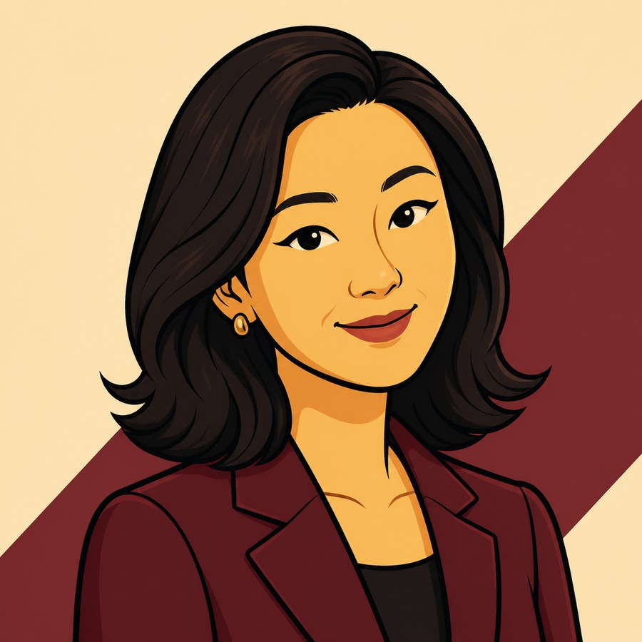Cartoon portrait of Peili Jiang