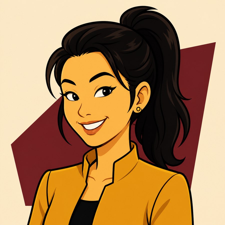 Cartoon portrait of Olivia Sun