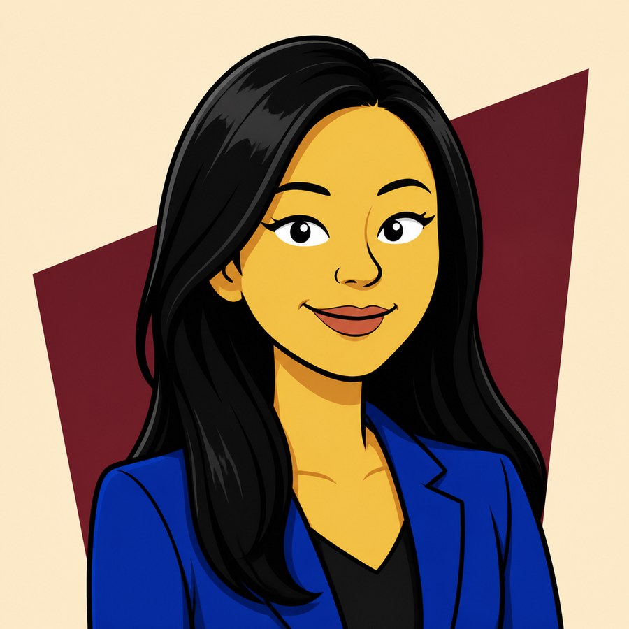 Cartoon portrait of Man Chen